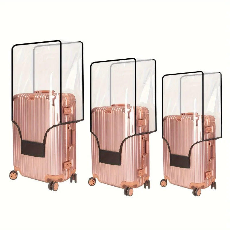 3-Piece Transparent Luggage Cover Set