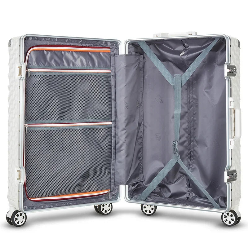 Aluminum Frame Travel Suitcase with Password Lock