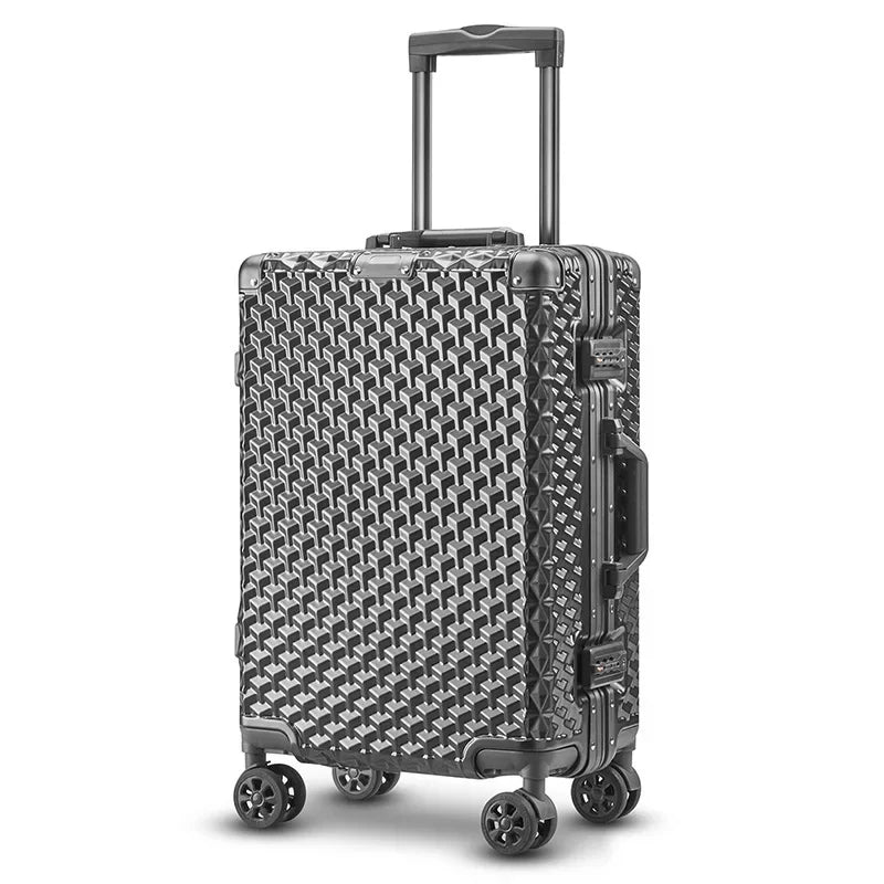 Aluminum Frame Travel Suitcase with Password Lock