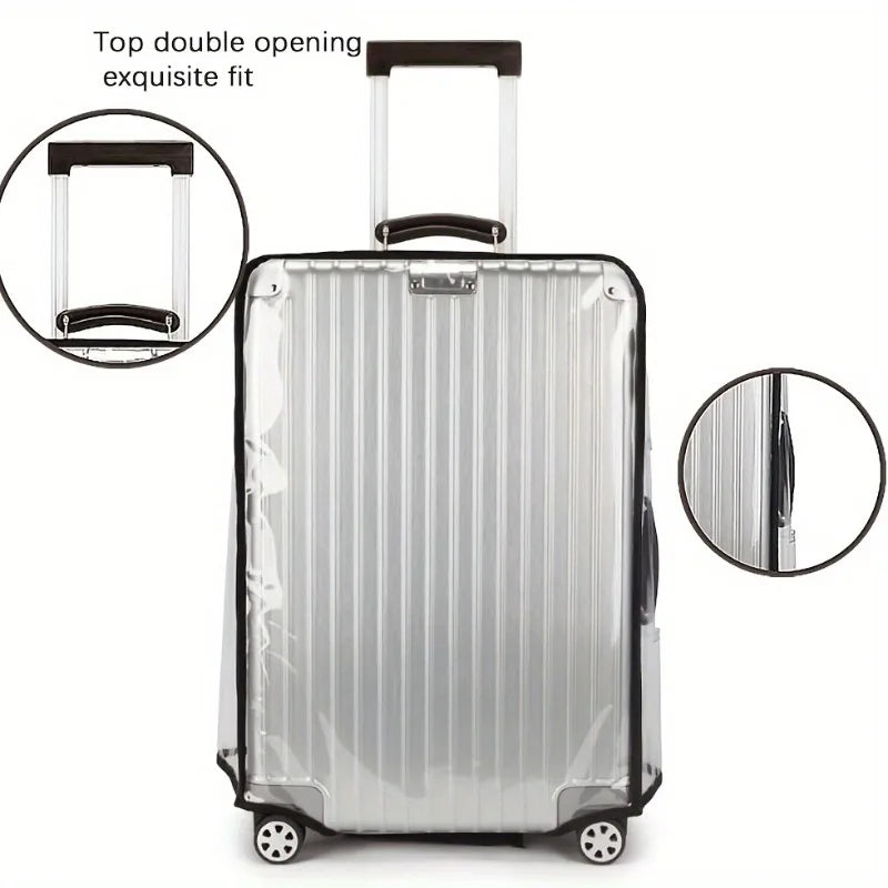 3-Piece Transparent Luggage Cover Set