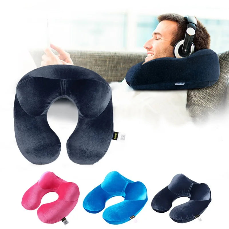 U-Shape Inflatable Travel Neck Pillow