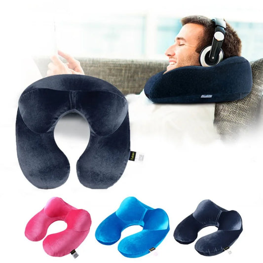 U-Shape Inflatable Travel Neck Pillow