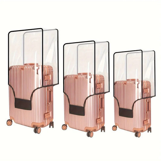 3-Piece Transparent Luggage Cover Set