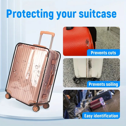 3-Piece Transparent Luggage Cover Set