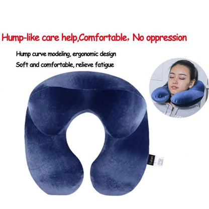 U-Shape Inflatable Travel Neck Pillow