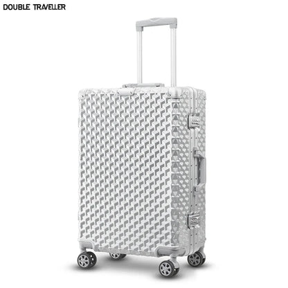 Aluminum Frame Travel Suitcase with Password Lock